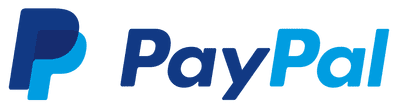 A green background with blue letters that say paypal.